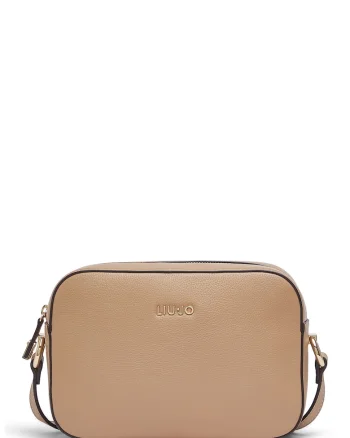 Geanta crossbody din piele ecologica, Maro camel