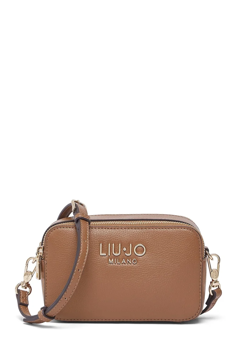 Geanta crossbody cu 2 compartimente, Caramel