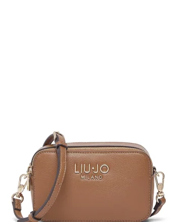 Geanta crossbody cu 2 compartimente, Caramel