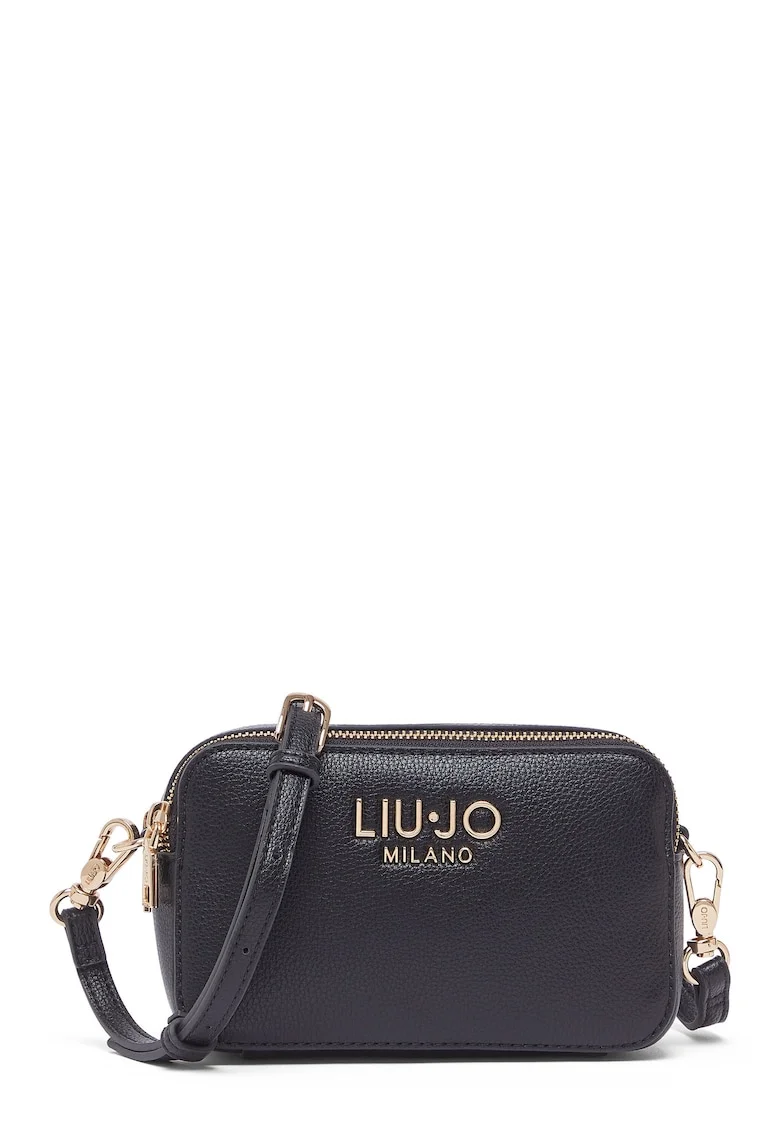 Geanta crossbody cu 2 compartimente, Negru