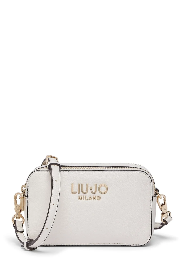 Geanta crossbody cu 2 compartimente, Alb murdar