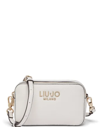 Geanta crossbody cu 2 compartimente, Alb murdar