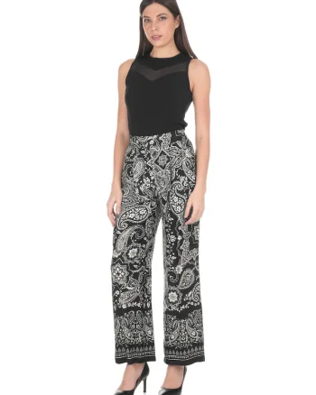 Pantaloni cu imprimeu paisley