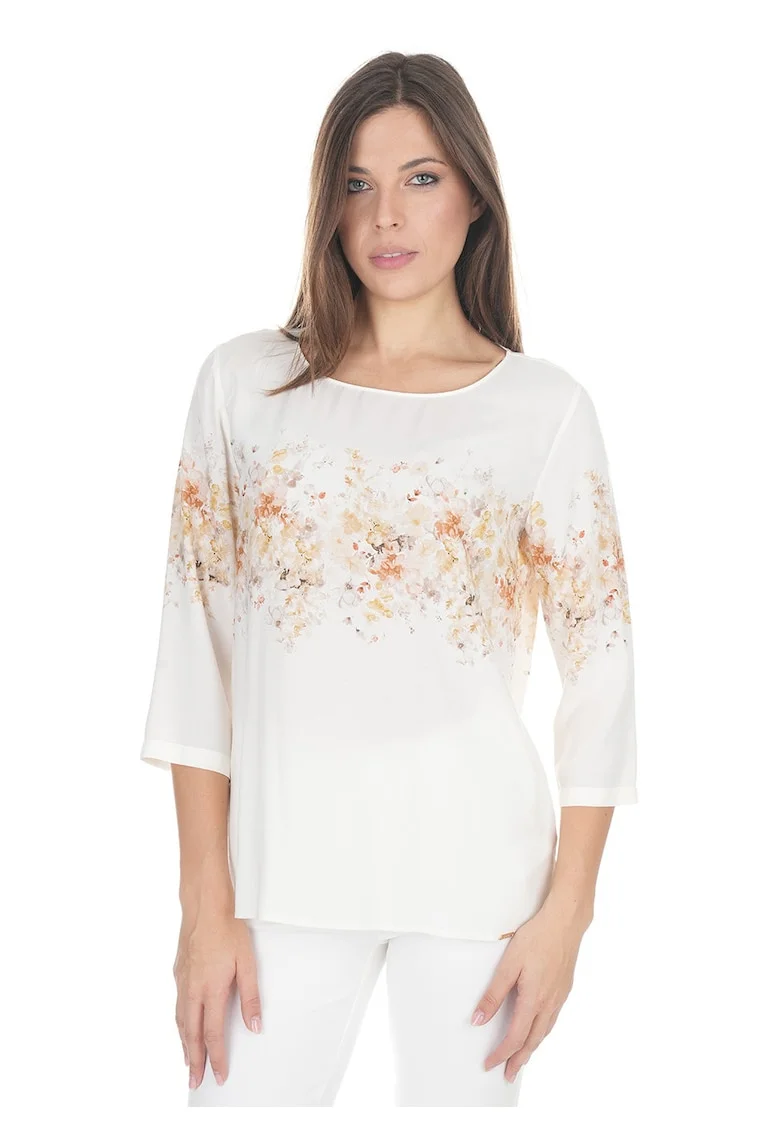 Bluza din viscoza cu motive florale
