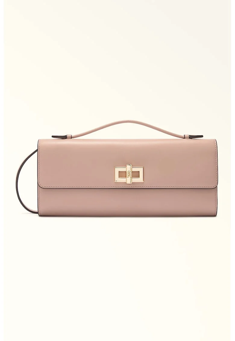 Geanta crossbody de piele Clara, Piersica