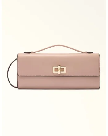 Geanta crossbody de piele Clara, Piersica