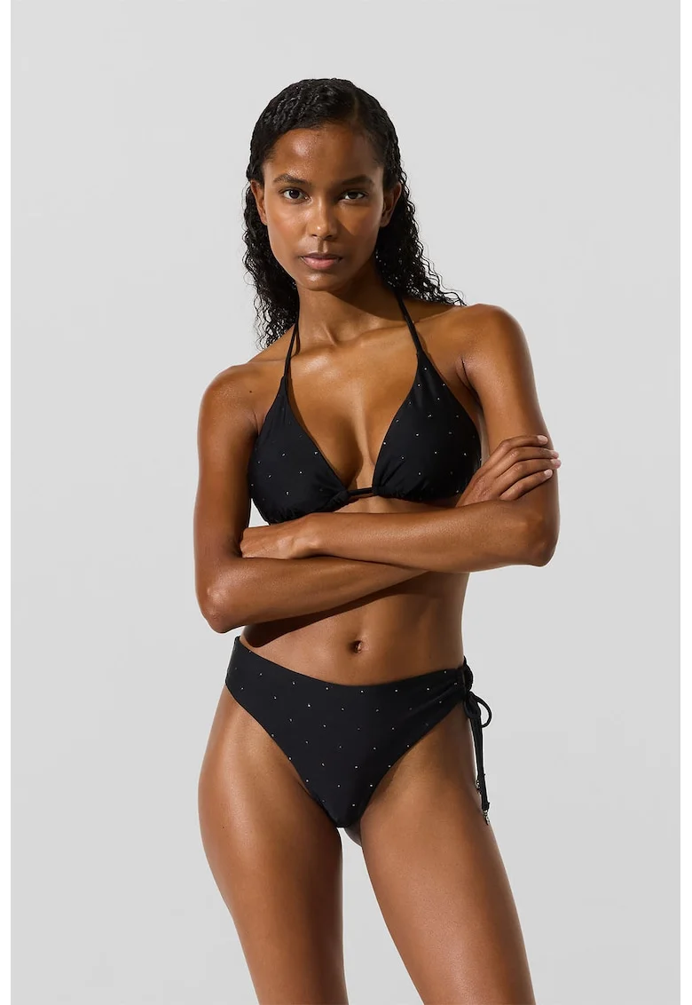 Slip cu strasuri, Negru