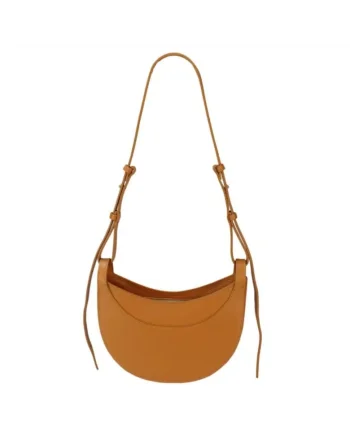 Crossbody dama din piele naturala  Afina - Cognac
