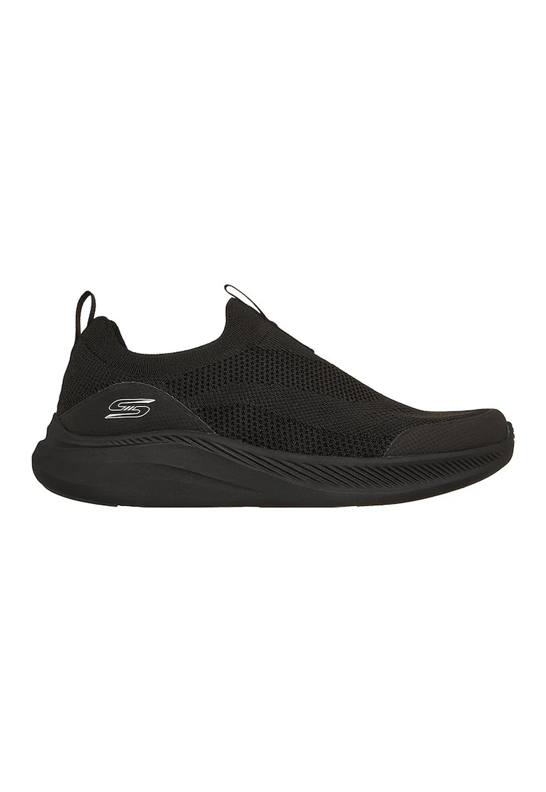 Pantofi sport slip-on din material textil Bobs Moda Flex, Negru/Gri deschis