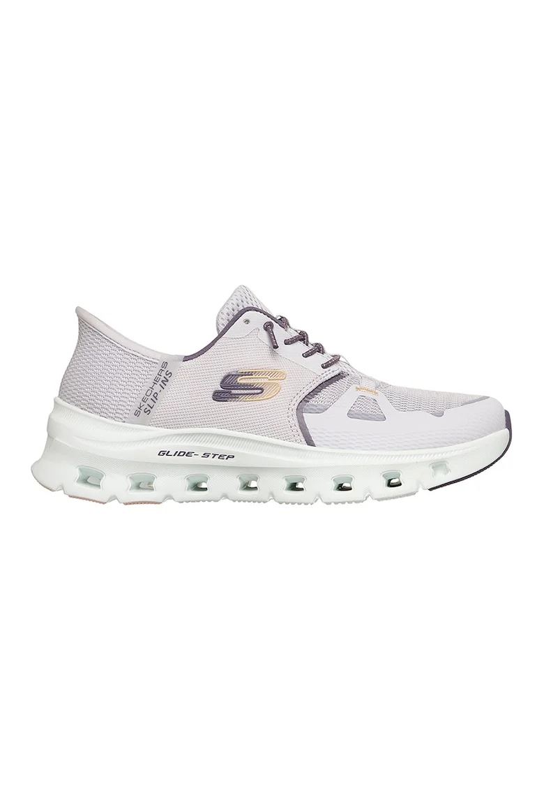 Pantofi sport slip-ins Glide Step Pro cu detaliu logo, Albastru lavanda