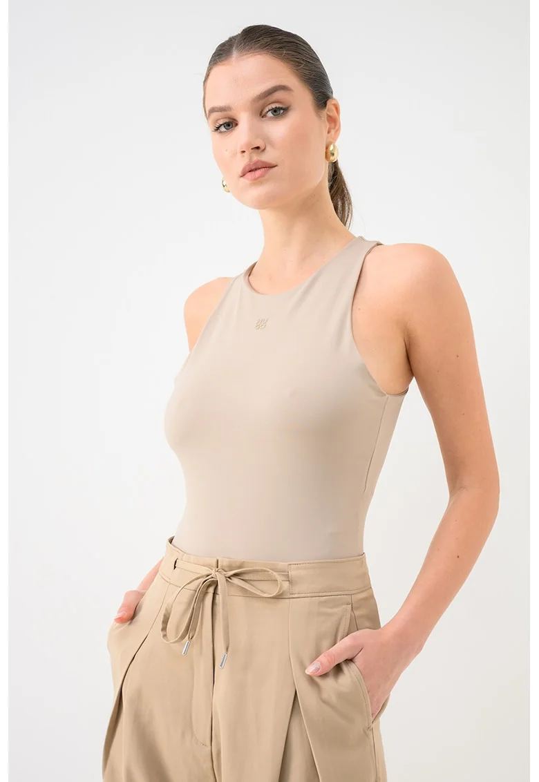 Body slim fit uni, Verde pal