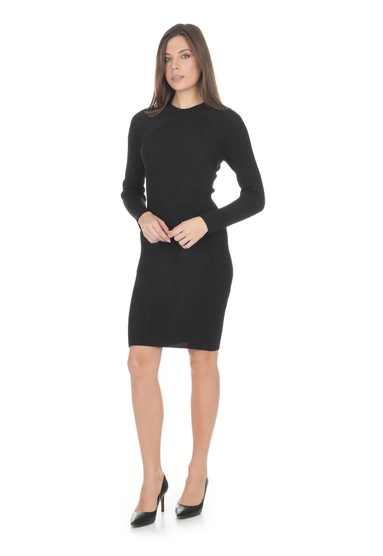 Rochie bodycon cu aspect striat