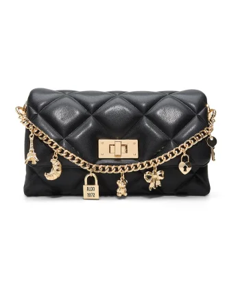 Geanta crossbody cu lant decorativ Lienna, Negru