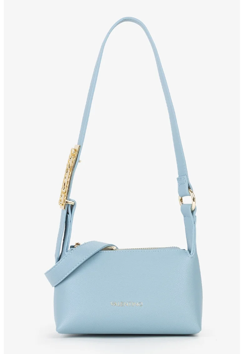 Geanta crossbody de piele ecologica, Albastru deschis