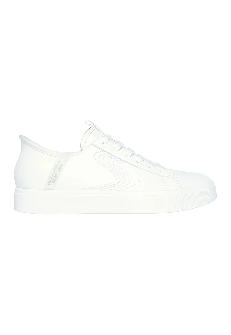 Pantofi sport slip-ins din piele si piele ecologica Eden LX, Alb optic
