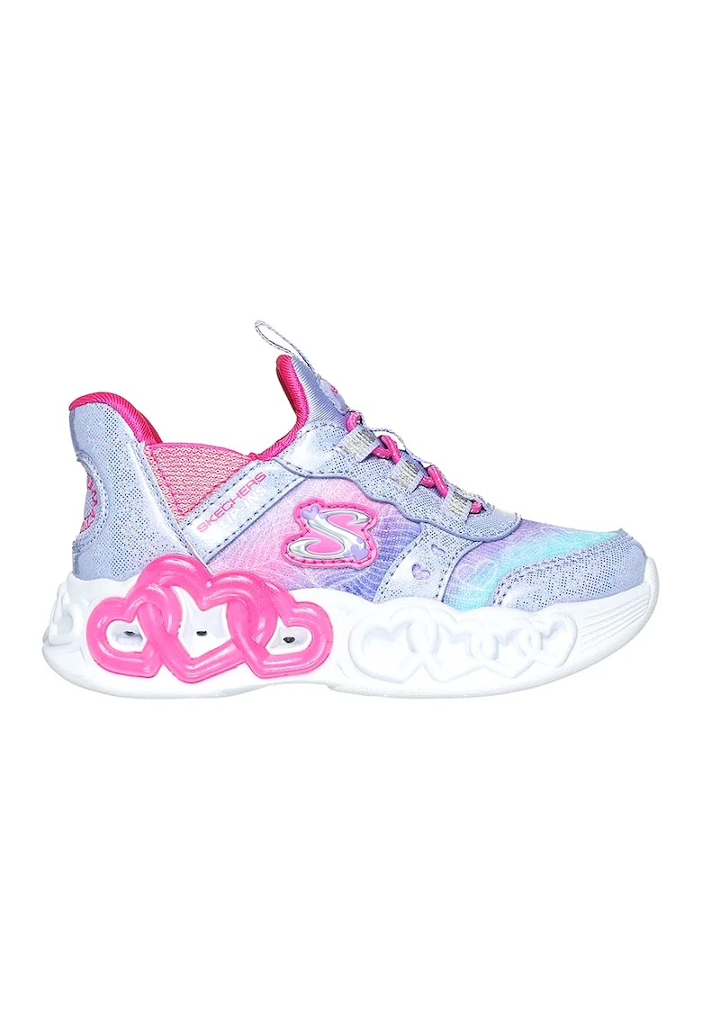 Pantofi sport slip-ins cu lumini LED, Albastru lavanda/Roz