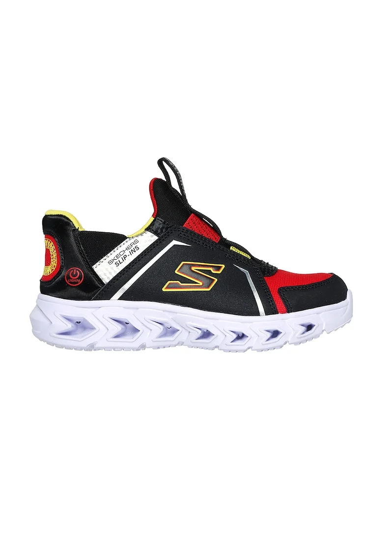 Pantofi sport slip-ins cu lumini led Hypno-Flash, Rosu/Negru/Galben