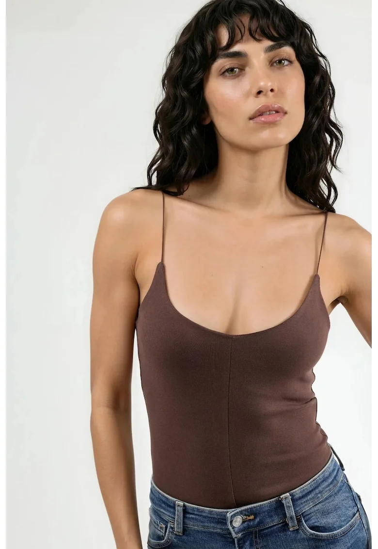 Maiou dama,  Maro, Decolteu in V, Slim fit