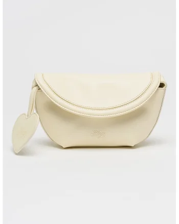 Geanta crossbody cu oglinda in forma de inima Twila, Alb fildes