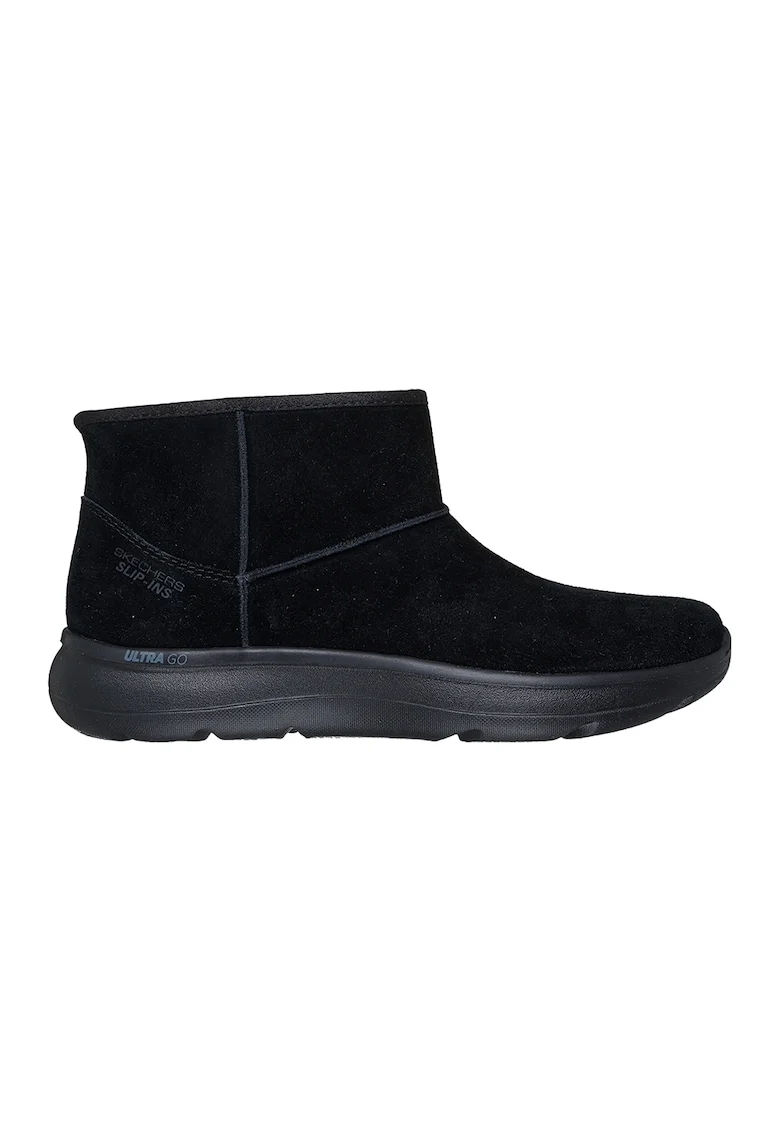 Ghete slip-ins din piele intoarsa, Negru