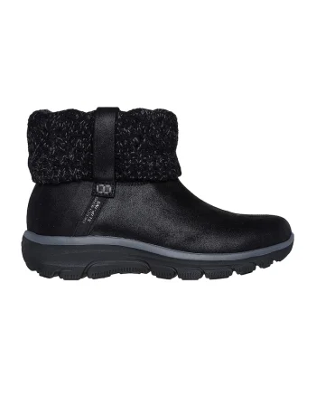 Cizme slip-ins de piele ecologica, Negru