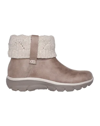 Cizme slip-ins de piele ecologica, Bej