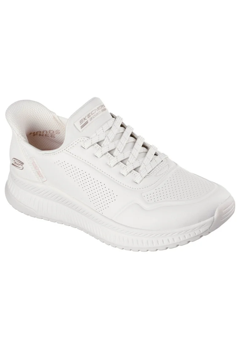 Skechers Slip-Ins Bobs Squad 4 - Key Lock pantofi sport de damă albi 117740-W