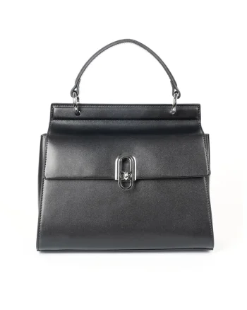 Geanta crossbody din piele Jestine, Negru, 25 cm x 23 cm x 11 cm