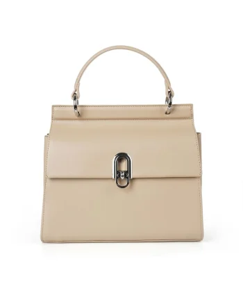 Geanta crossbody din piele Jestine, Bej, 25 cm x 23 cm x 11 cm