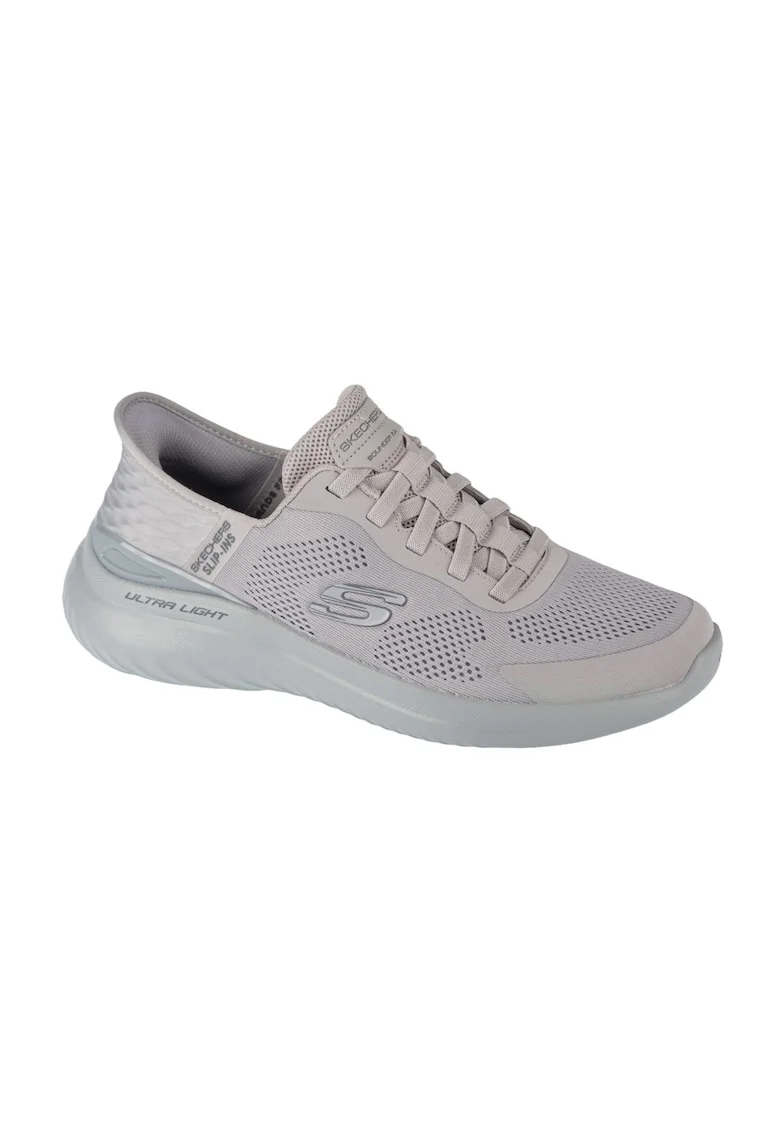 Pantofi sport slip-ins din plasa cu detalii logo Bounder 2.0, Gri