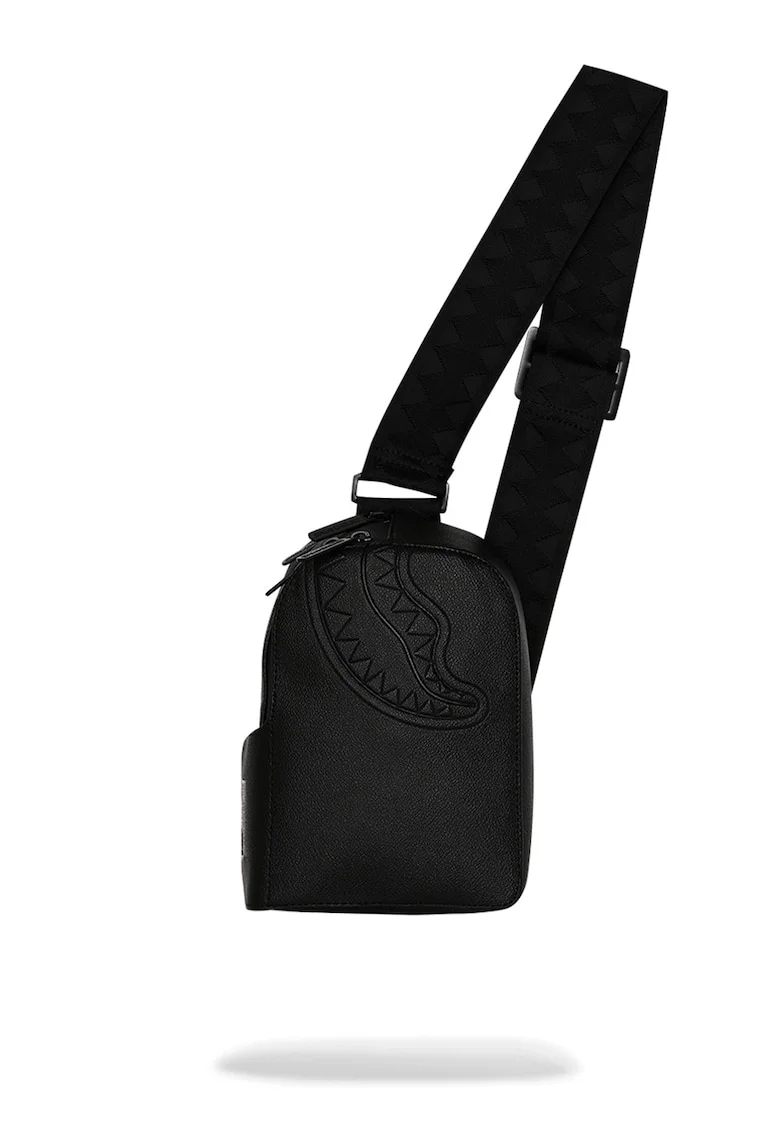 Geanta crossbody unisex de piele ecologica, Negru