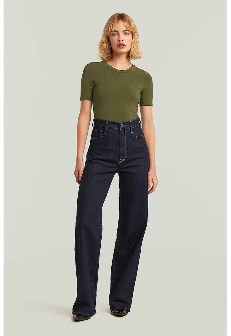 Body slim fit din amestec de modal, Kaki inchis