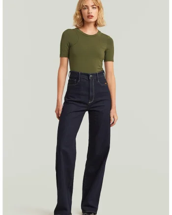Body slim fit din amestec de modal, Kaki inchis