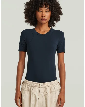 Body slim fit din amestec de modal, Gri carbune