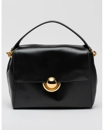 Geanta crossbody din piele cu bareta ajustabila Domus, Negru