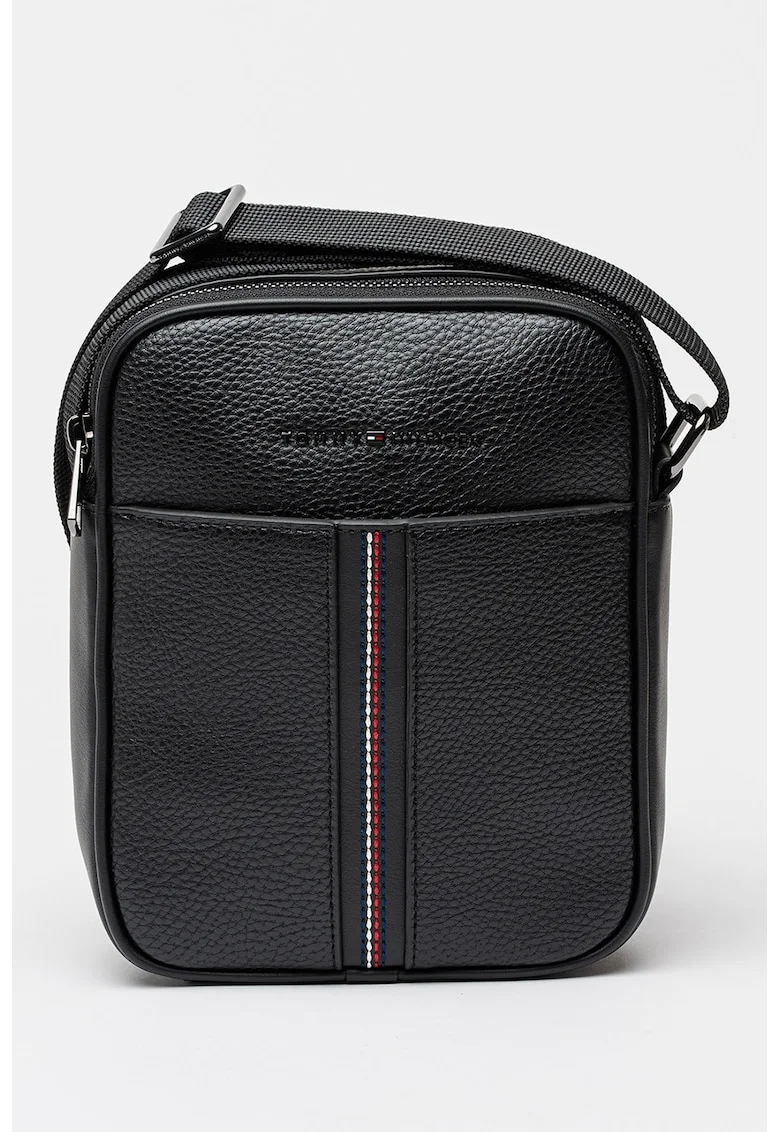 Geanta crossbody de piele ecologica Central, Negru