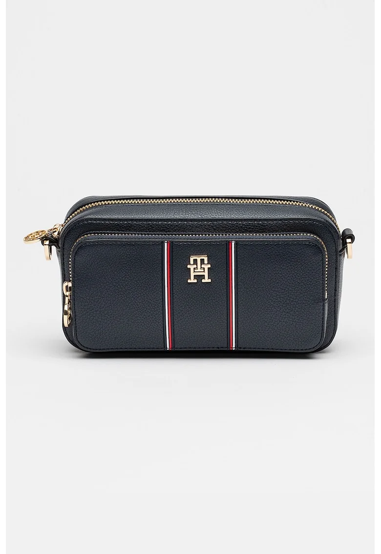 Geanta crossbody de piele ecologica Daily, Rosu/Alb/Bleumarin