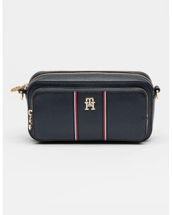 Geanta crossbody de piele ecologica Daily, Rosu/Alb/Bleumarin