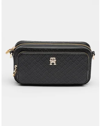 Geanta crossbody cu monograma Daily Camera, Negru