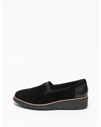 Pantofi loafer slip-on wedge de piele intoarsa Sharon Dolly