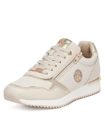 Adidasi sport femei  MI001013151W, bej, piele ecologica