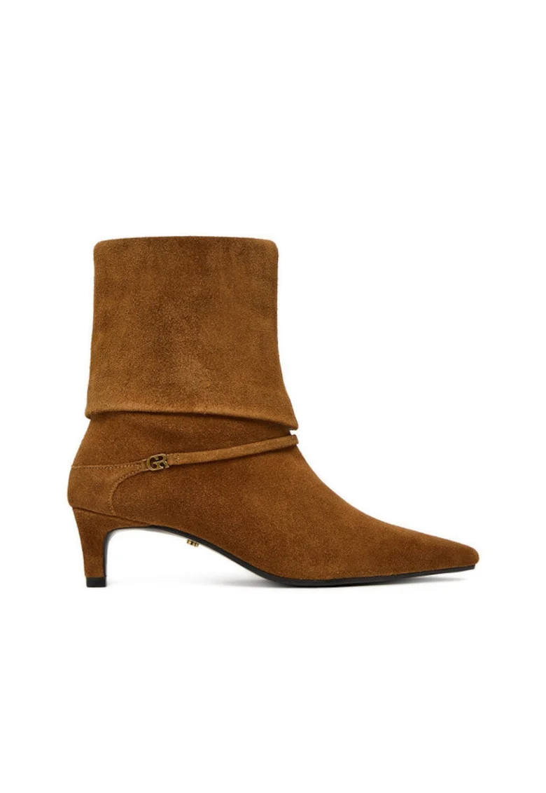 Botine dama  slip-on, piele naturala, Maro