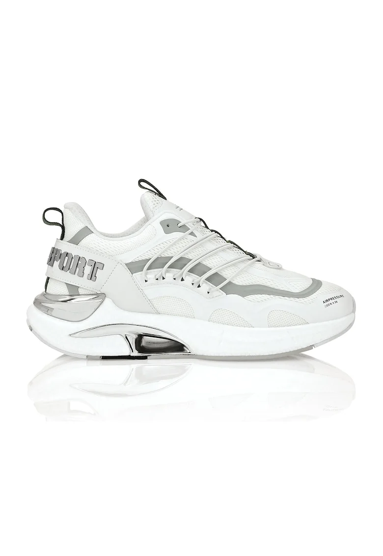 Pantofi sport textili slip-on Runner Air Pressure//Gen.X.04, Alb/Verde inchis