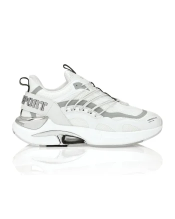 Pantofi sport textili slip-on Runner Air Pressure//Gen.X.04, Alb/Verde inchis
