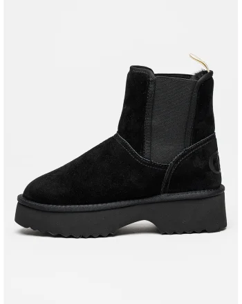 Ghete slip-on din piele intoarsa Juny 02, Negru