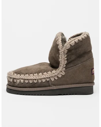 Ghete slip-on de piele intoarsa cu captuseala de lana Eskimo 18, Gri carbune