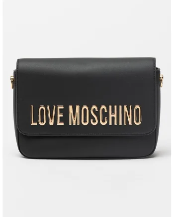 Geanta crossbody cu logo, Negru