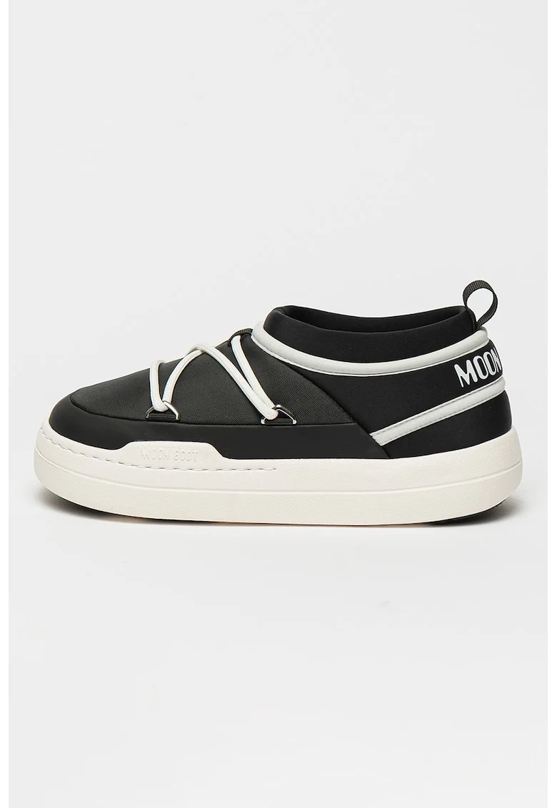 Pantofi sport slip-on din material rezistent la apa Park Icon, Alb/Negru
