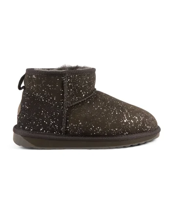 Ghete slip-on de piele intoarsa Stinger Micro Galaxy, Verde padure/Alb optic