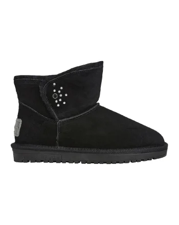 Ghete slip-on din piele intoarsa, Negru